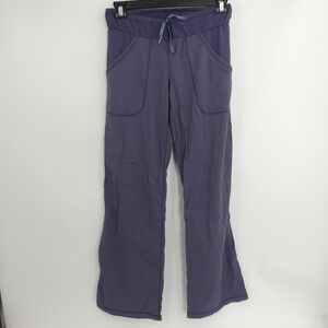 Lululemon Pants Women's 6 Purple Drawstring Wide Leg Groove Yoga Athletic Gym